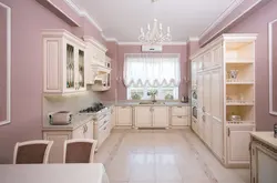 Cream color in the kitchen interior photo how