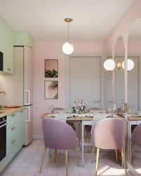 Cream color in the kitchen interior photo how