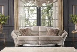 Living room design with classic sofa