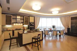 Kitchen living room 17 m design photo