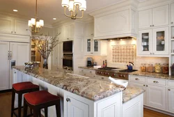 Тарҳи ошхона бо countertops санг