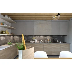 Kitchen design wood concrete