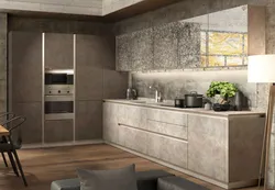 Kitchen design wood concrete