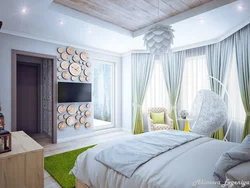 Eco-style in the bedroom interior