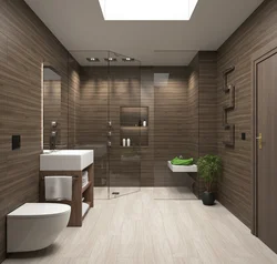 Laminate flooring in the bathroom photo on the wall