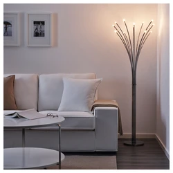 Lamps and floor lamps in the living room interior
