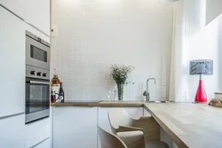 Kitchen design in Khrushchev without wall cabinets
