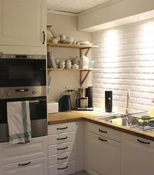 Kitchen design in Khrushchev without wall cabinets