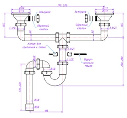How to install a siphon in the kitchen photo