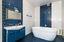 Bath in blue and white photo