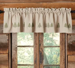 Rustic curtains in the kitchen photo