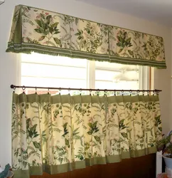 Rustic curtains in the kitchen photo
