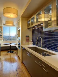 Design of a narrow kitchen 2 by 4 meters photo with a window