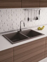 Dark Kitchen Sink Photo