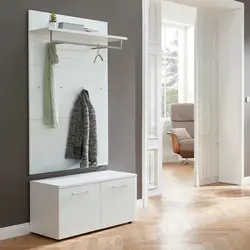Hallway white gloss mirror photo