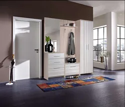 Hallway White Gloss Mirror Photo