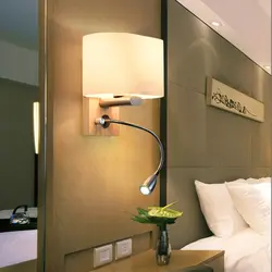 Sconce on the wall photo in the bedroom photo