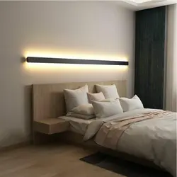 Sconce on the wall photo in the bedroom photo