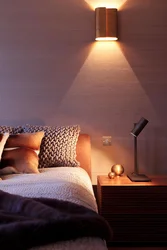 Sconce on the wall photo in the bedroom photo