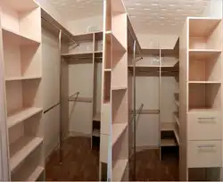 Photo of a dressing room from a storage room in Khrushchev-era room design