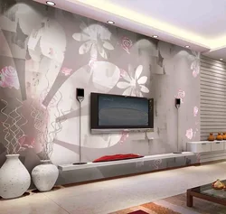 How to decorate one wall in the living room photo