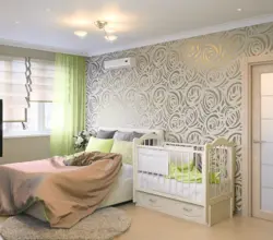 How to divide one room into a nursery and a bedroom photo