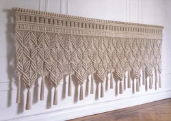 Macrame in the interior of the apartment kitchen