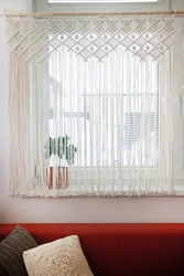 Macrame in the interior of the apartment kitchen