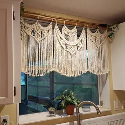 Macrame in the interior of the apartment kitchen