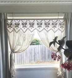 Macrame in the interior of the apartment kitchen