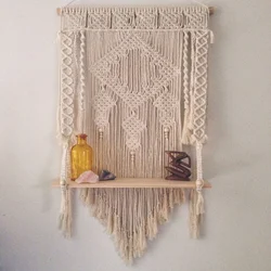 Macrame in the interior of the apartment kitchen