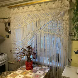 Макрамэ ў інтэр'еры кватэры кухня