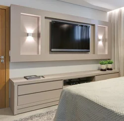 Photo of bedroom furniture with TV