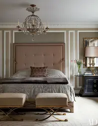 Bedroom interior with classic bed