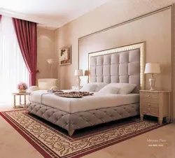 Bedroom interior with classic bed