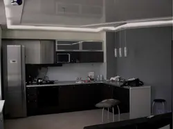 Gray Ceiling In The Kitchen Interior