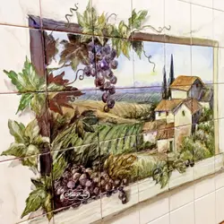Wall panels for the kitchen photo in the interior