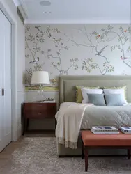 Bedroom decoration with wallpaper photo