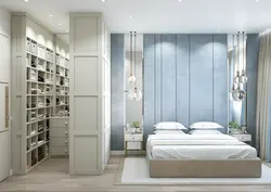 Built-in wardrobes in the bedroom interior