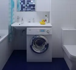 Bathroom interior with machine under sink