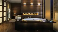 Bathtub in bedroom design