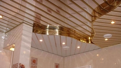 Ceiling Design With Panels In The Bathroom