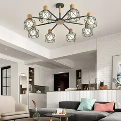Qonaq otağının içərisində loft çilçıraq