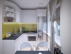 If the kitchen is 5 sq m design photo with a refrigerator