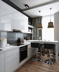 9 M2 Corner Kitchen With Bar Counter Design Photo
