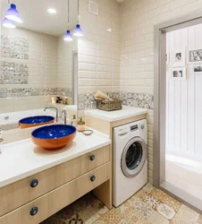 Bathroom Layout With Washing Machine Photo