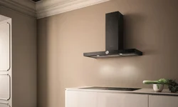 Extractor hood in the kitchen interior separately