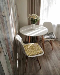 Round kitchen table for a small kitchen photo