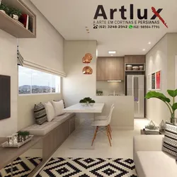 Kitchen living room rectangular interior photo