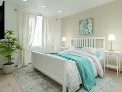 Bedroom design in mint colors